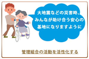 ��n�k�Ȃǂ̍ЊQ���A�݂�Ȃ������������S�̊�n�ɂȂ�܂��悤�Ɂ@�Ǘ��g���̊���������������